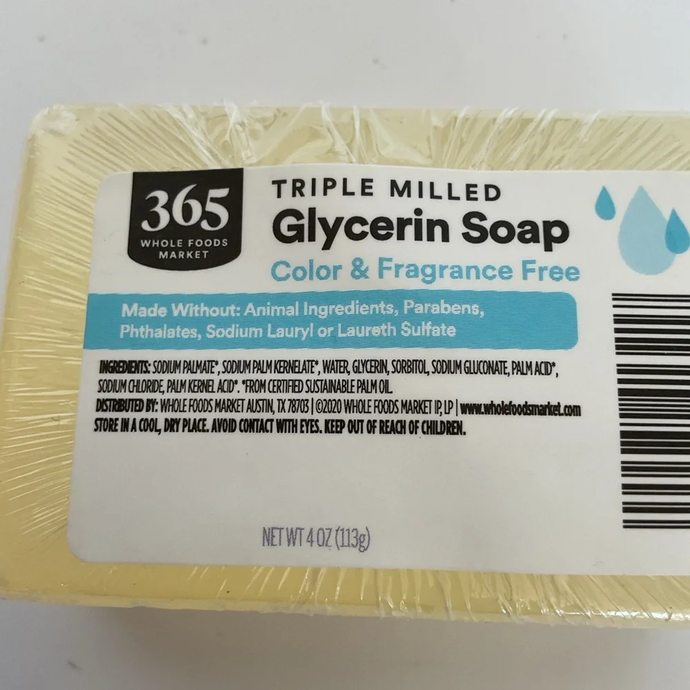 Whole Foods Glycerin Triple Milled Soap NWT